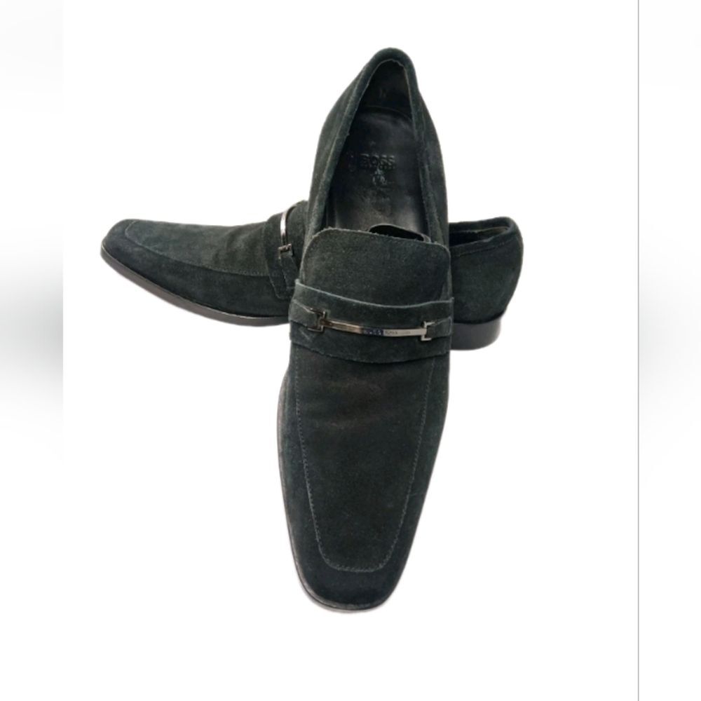 Hugo Boss Varmio Black Suede Loafers Men's Size 11.5 Retail $225